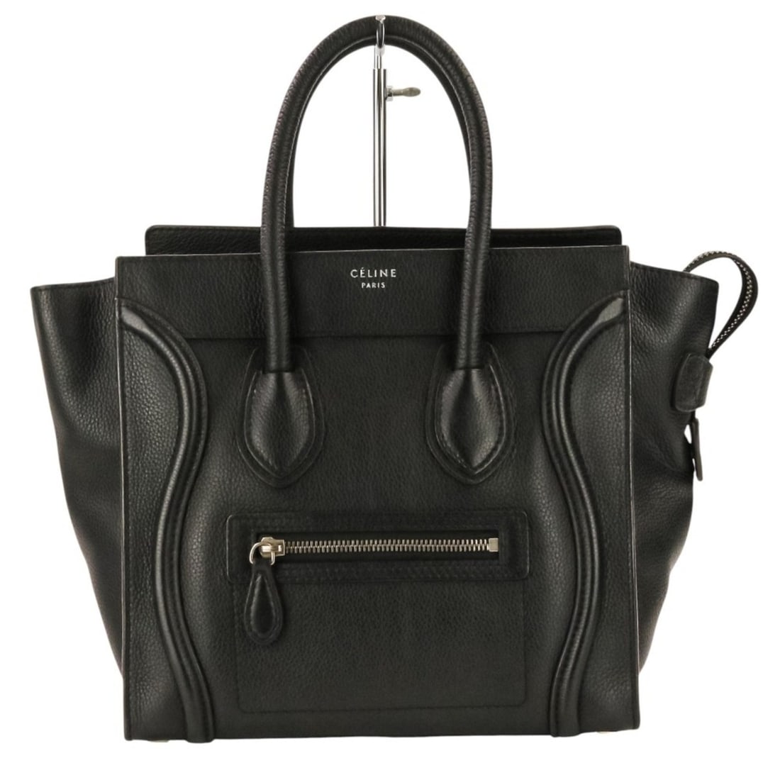CELINE Luggage Micro Shopper Tote Bag, Black, Women's: --- Catalog ---Category: SizeSize (HxWxD): 24cm x 26cm x 13cm / 9.44'' x 10.23'' x 5.11''Category: DesignType: Tote bagColor: BlackGender: WomenMaterial: Leather Category: GeneralBrand: Celine--- Item