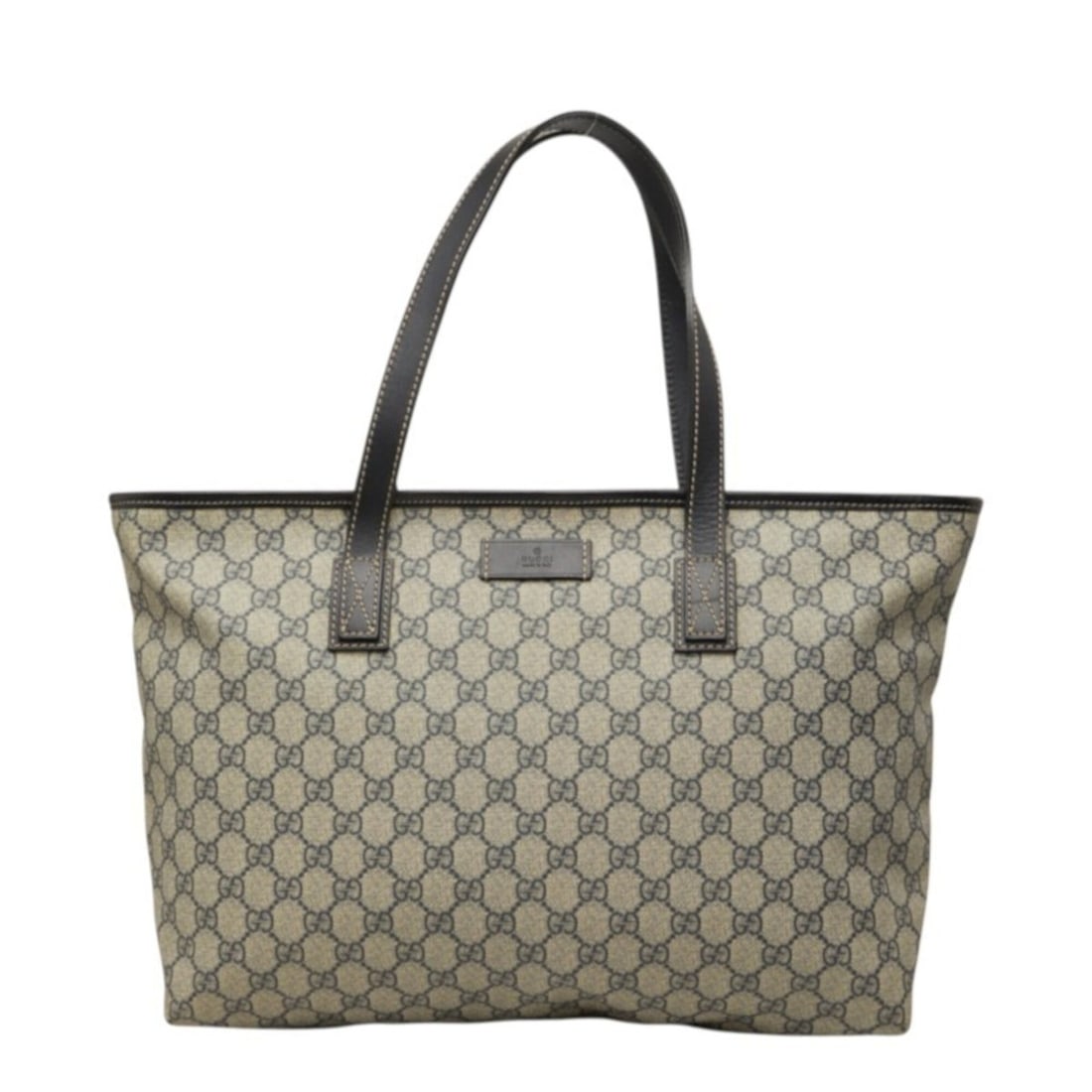 Gucci GG Supreme Tote Bag Handbag 211137 Gray Leather Men's GUCCI: --- Catalog ---Category: SizeHandle Drop: 20.00cm / 7.87''Size (HxWxD): 27.5cm x 46cm x 11cm / 10.82'' x 18.11'' x 4.33''Category: DesignType: Handbag, Tote bagColor: GrayGender: MenClosure: ZipperMat