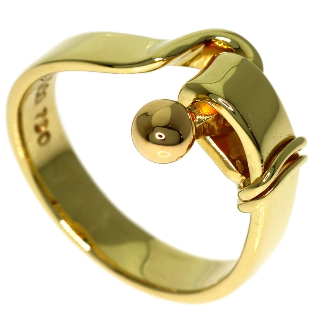 Tiffany & Co. Hook Eye Ring, 18K Yellow Gold, Women's.: --- Catalog ---Category: SizeJP Size: 11.5US Size: 6Category: DesignType: Band ringGender: WomenMaterial: Yellow gold (18K)Category: GeneralBrand: Tiffany--- Item List ---Section: ConditionRanking: Ra