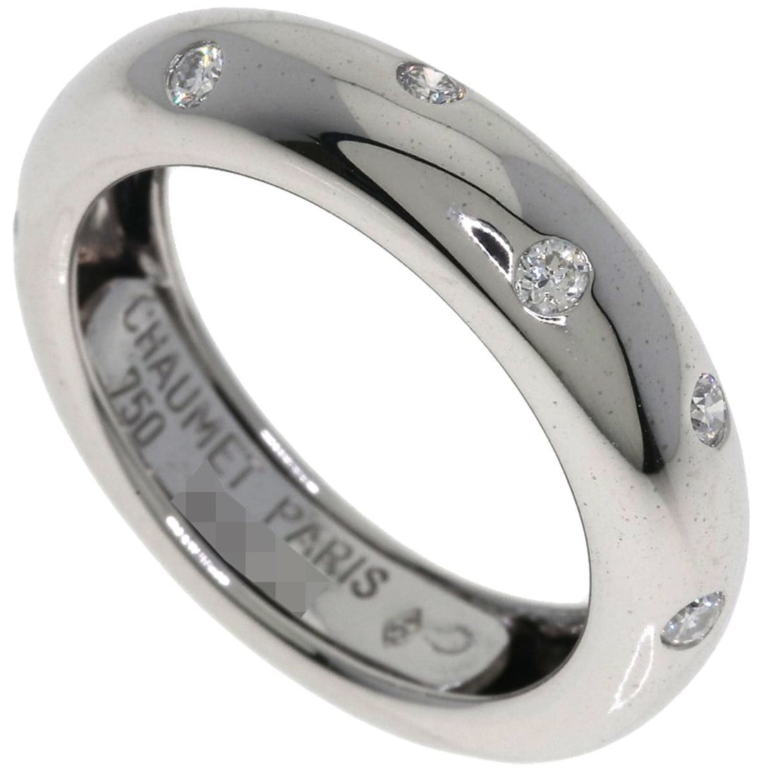 Chaumet Diamond Ring, 18K White Gold, Women's: --- Catalog ---Category: SizeJP Size: 11US Size: 6Category: DesignType: Band ringGender: WomenMaterial: White gold (18K)Category: GeneralBrand: Chaumet--- Item List ---Section: ConditionRanking: Rank 