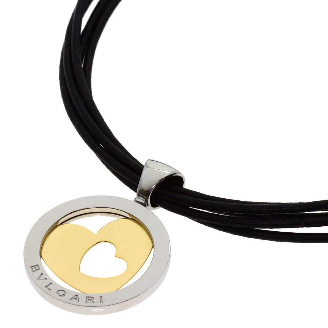 Bulgari Tondo Heart Necklace, 18K Yellow Gold/Stainless Steel, Women's, BVLGARI: --- Catalog ---Category: SizePendant Size: 43.4mm x 31mm / 1.7'' x 1.22''Neck Circumference: 38 cm / 14.96''Category: DesignGender: WomenMaterial: Stainless steel, Yellow gold (18K)Necklace Type: Neck