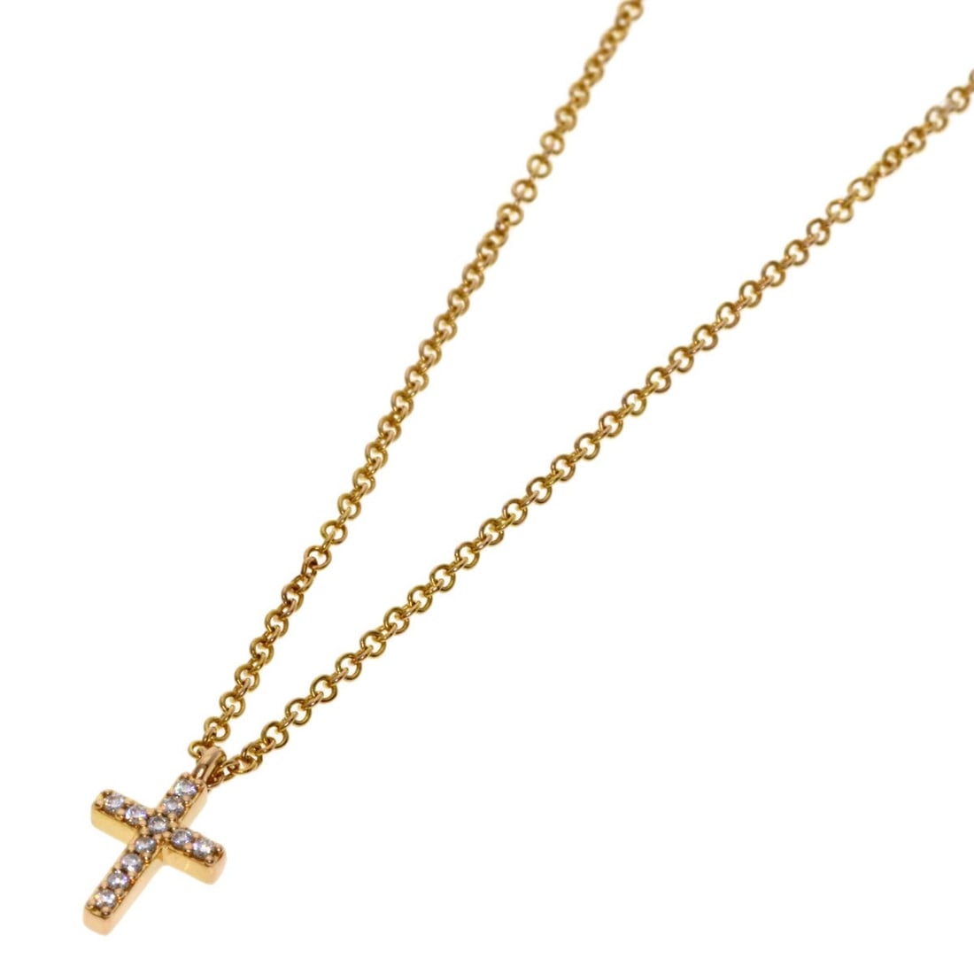 Tiffany Metro Cross Diamond Necklace, 18K Pink Gold, Women's. (TIFFANY&Co.): --- Catalog ---Category: SizePendant Size: 9.7mm x 5.8mm / 0.38'' x 0.22''Neck Circumference: 40.5 cm / 15.94''Category: DesignGender: WomenMaterial: Pink gold (18K)Necklace Type: NecklaceCategory: Ge