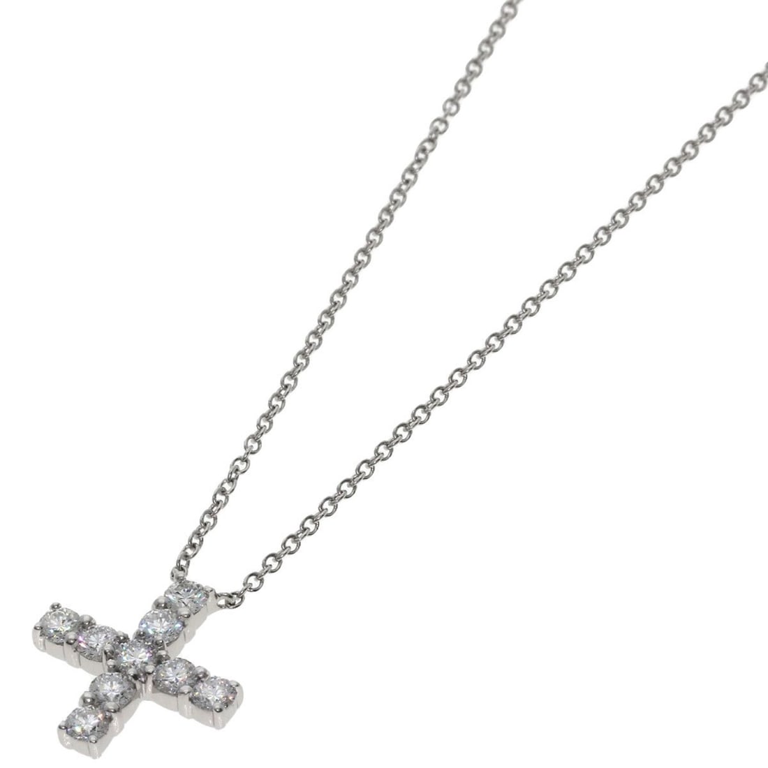 Harry Winston Mini Cross Diamond Necklace, Platinum PT950, Women's.: --- Catalog ---Category: SizePendant Size: 12mm x 12mm / 0.47'' x 0.47''Neck Circumference: 41 cm / 16.14''Category: DesignGender: WomenMaterial: Platinum 950Necklace Type: NecklaceCategory: GeneralBr