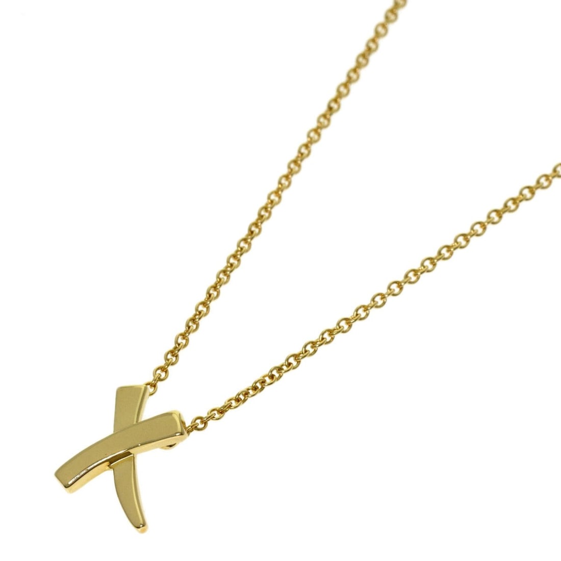 Tiffany Kiss Necklace, 18K Yellow Gold, Women's, TIFFANY&Co.: --- Catalog ---Category: SizePendant Size: 9.1mm x 7.8mm / 0.35'' x 0.3''Neck Circumference: 41 cm / 16.14''Category: DesignGender: WomenMaterial: Yellow gold (18K)Necklace Type: NecklaceCategory: Gen