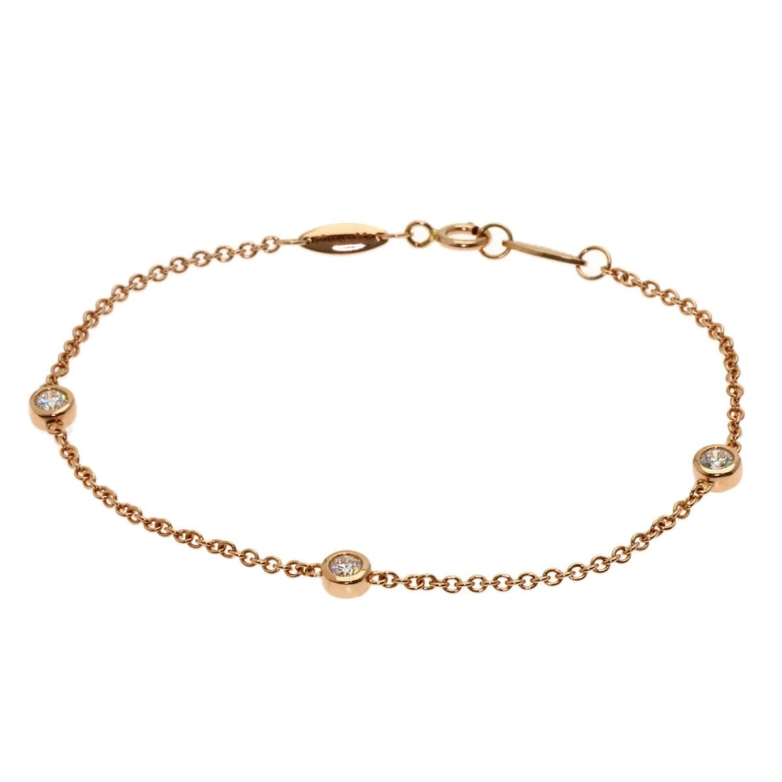 Tiffany & Co. By the Yard 3-Piece Diamond Bracelet, 18K Pink Gold, Women's.: --- Catalog ---Category: SizeLength: 16cm / 6.29''Category: DesignType: Charm braceletGender: WomenMaterial: Pink gold (18K)Category: GeneralBrand: Tiffany--- Item List ---Section: ConditionRanking: R