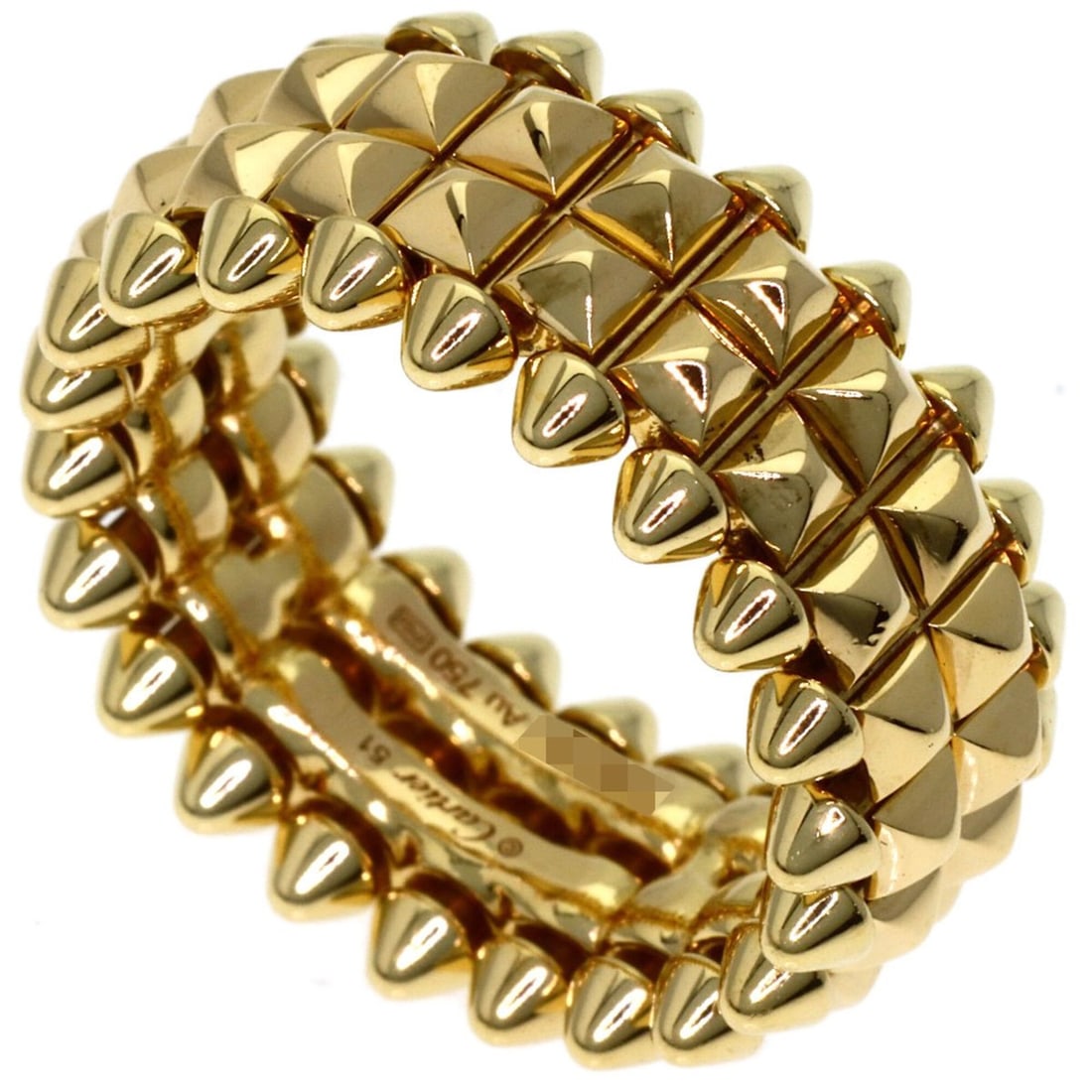 Cartier Clash de Double Ring #51, 18K Yellow Gold, Women's. (1 of 11)