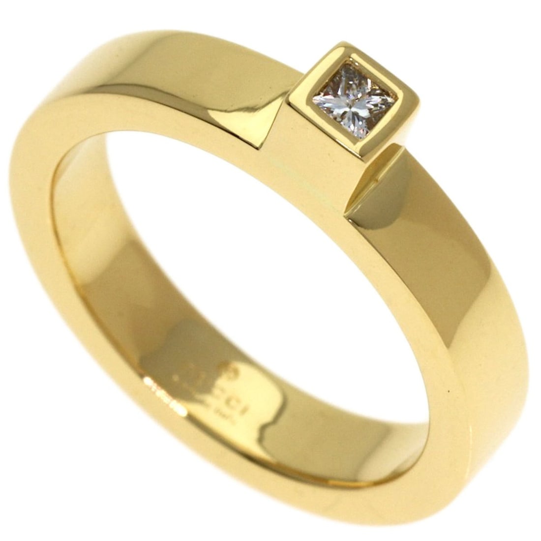Gucci Square Diamond Ring, 18K Yellow Gold, Women's.: --- Catalog ---Category: SizeJP Size: 11US Size: 6Category: DesignType: Band ringGender: WomenMaterial: Yellow gold (18K)Category: GeneralBrand: Gucci--- Item List ---Section: ConditionRanking: Rank A
