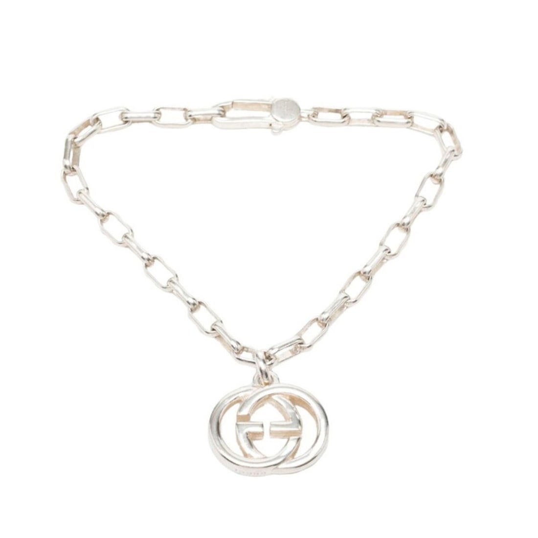 Gucci Interlocking G Bracelet #17 SV925 Silver Women's GUCCI (1 of 10)