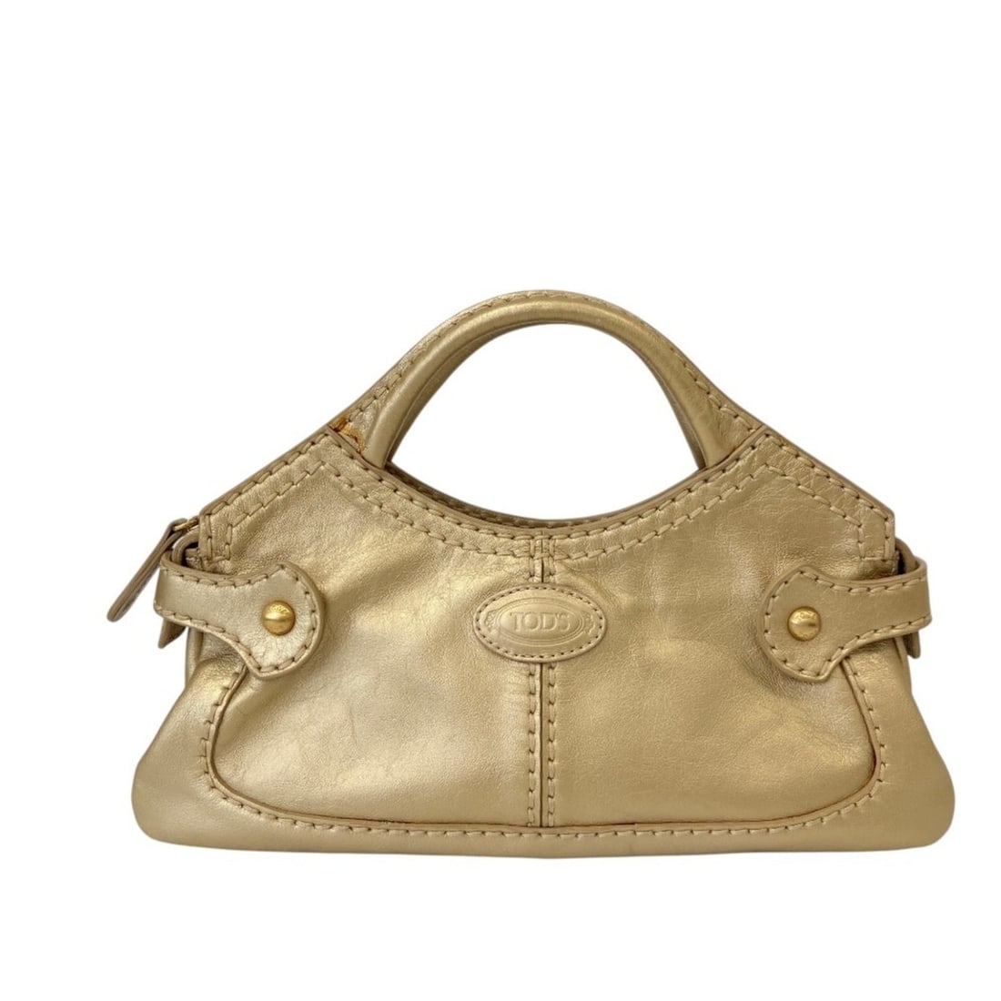 TOD'S Leather 2-Way Mini Handbag/Shoulder Bag, Gold Color, Women's: --- Catalog ---Category: SizeSize (HxWxD): 15cm x 28cm x 2cm / 5.9'' x 11.02'' x 0.78''Category: DesignType: Handbag, Shoulder bagColor: GoldGender: WomenMaterial: Leather Category: GeneralBrand: Tod'