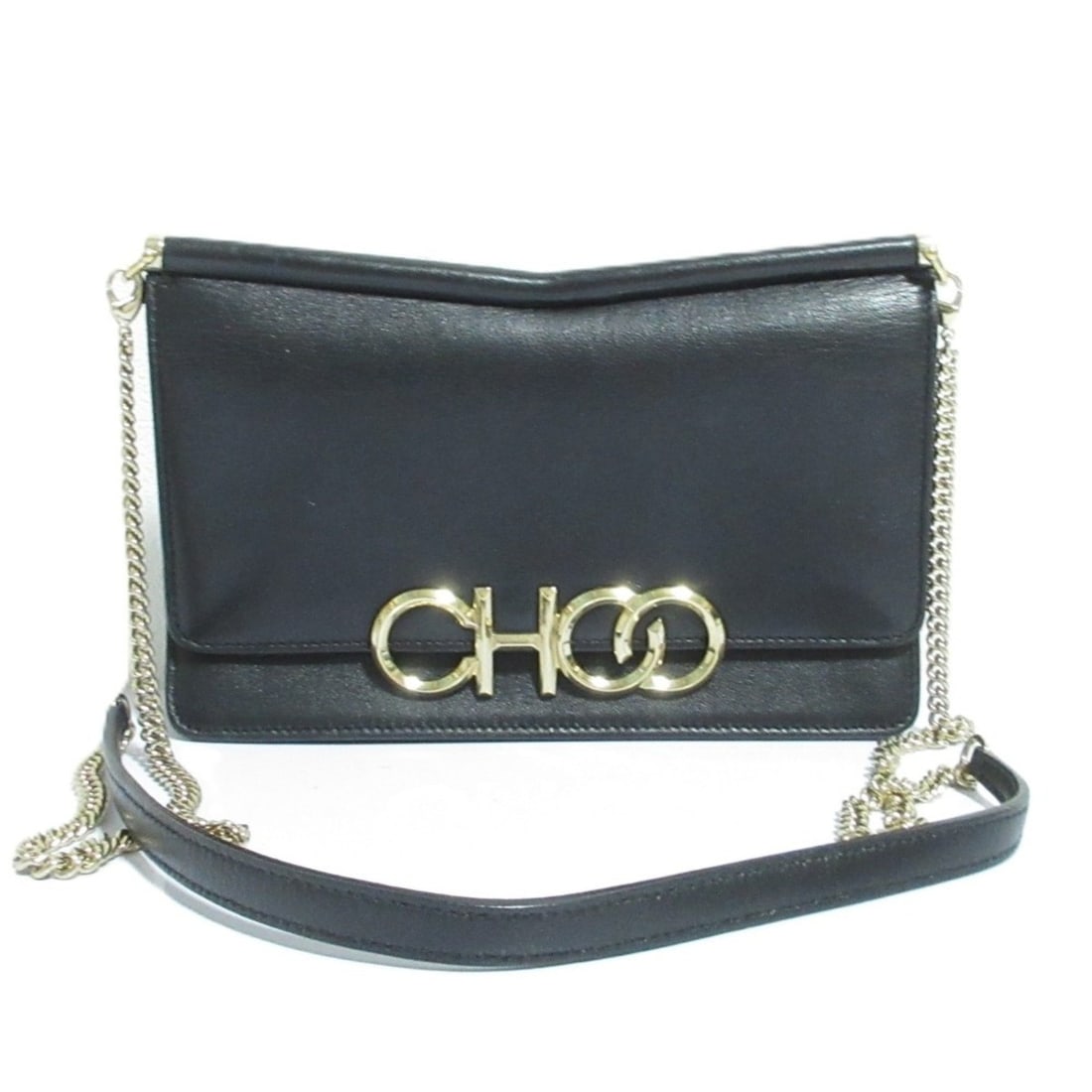 JIMMY CHOO Kalina Chain Shoulder Bag, Black, for Women: --- Catalog ---Category: SizeStrap Drop: 1.04m / 40.94''Size (HxWxD): 12cm x 19.5cm x 3cm / 4.72'' x 7.67'' x 1.18''Category: DesignType: Shoulder bagColor: BlackGender: WomenCategory: GeneralBrand: J