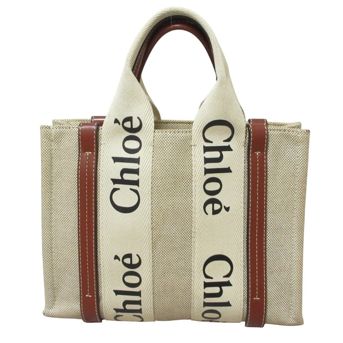 Chloé Chloe Woody Small Canvas Tote Bag Handbag 04217565 Beige Women's: --- Catalog ---Category: SizeSize (HxWxD): 19cm x 25.5cm x 7cm / 7.48'' x 10.03'' x 2.75''Category: DesignType: Handbag, Tote bagColor: BeigeGender: WomenMaterial: Canvas Category: GeneralBrand: Chlo�