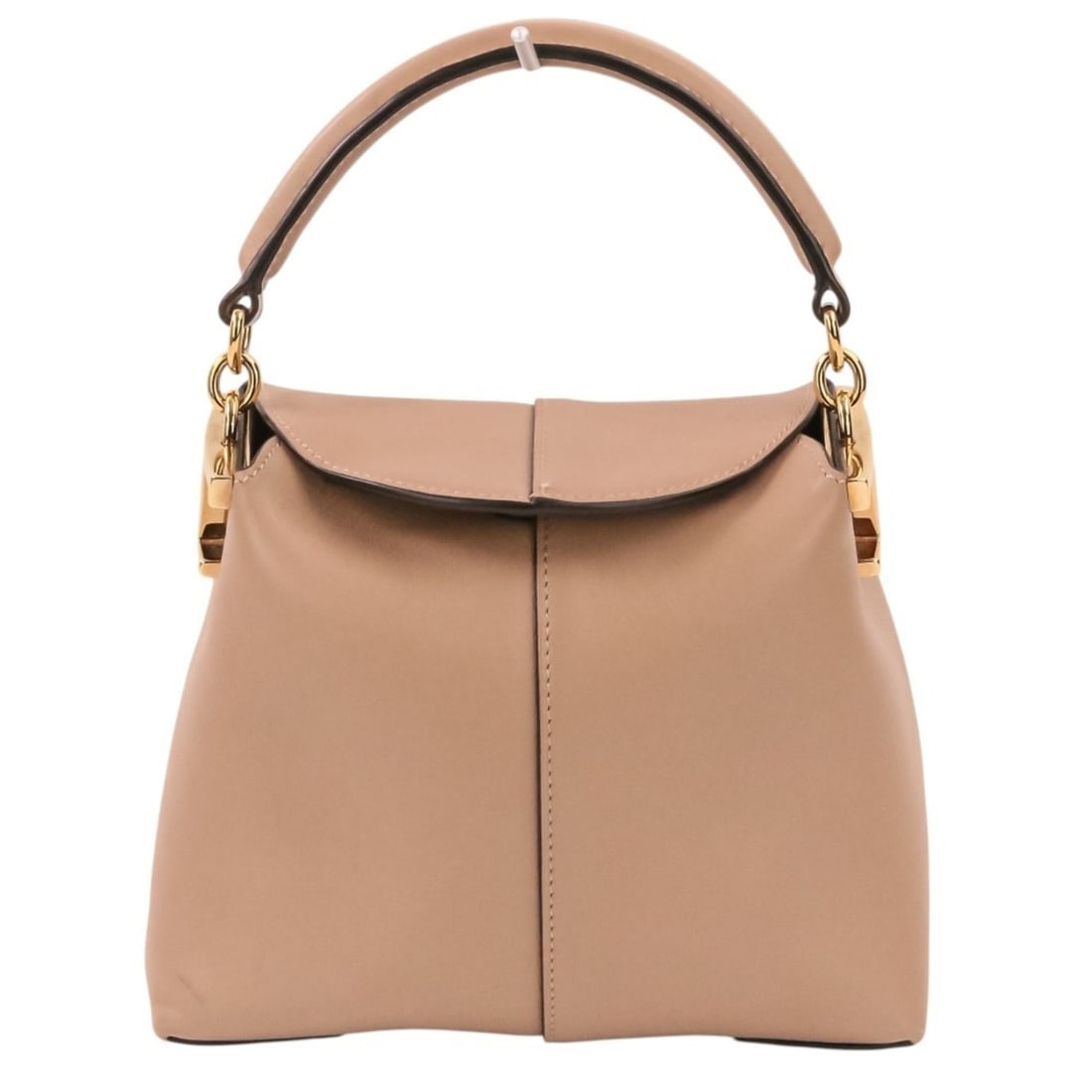 TOD'S Micro T-Case T-Timeless 2-Way Leather Shoulder Bag/Handbag, Pink Beige, Women's: --- Catalog ---Category: SizeSize (HxWxD): 13.5cm x 17cm x 9cm / 5.31'' x 6.69'' x 3.54''Category: DesignType: Handbag, Shoulder bagColor: Black, Pink beigeGender: WomenMaterial: Leather Category: Gen
