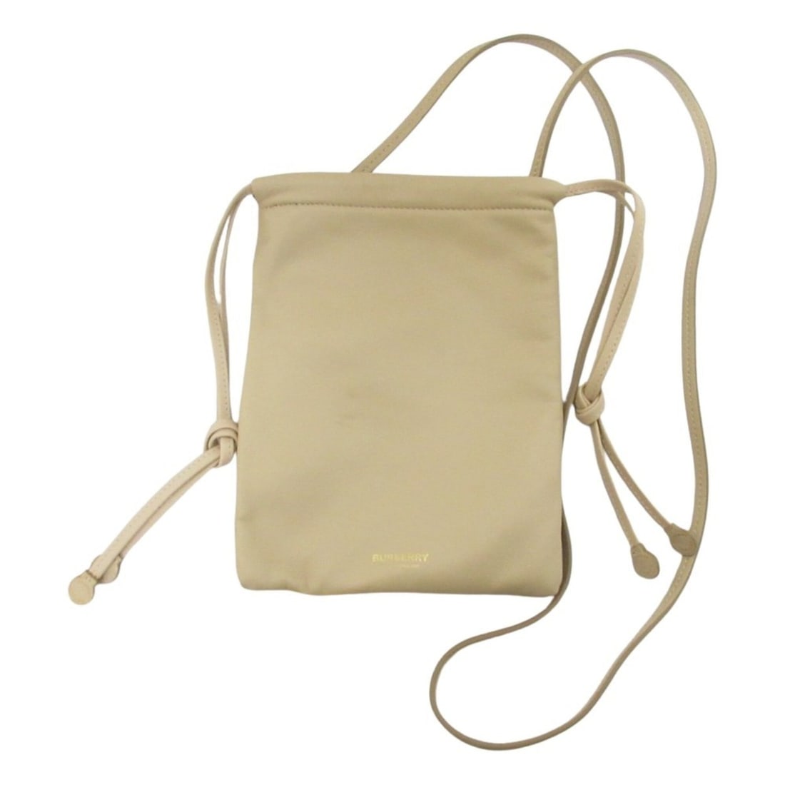 BURBERRY LONDON Leather Shoulder Pouch/Pochette TIVDSR1271 2130943 Beige Women's: --- Catalog ---Category: SizeSize (HxWxD): 20cm x 14.5cm / 7.87'' x 5.7''Category: DesignType: Pochette, PouchColor: BeigeGender: WomenMaterial: Leather Category: GeneralBrand: Burberry--- Item List -