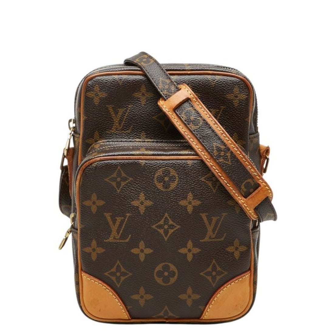 Louis Vuitton Monogram Amazon Crossbody Shoulder Bag M45236 Brown Leather Women's LOUIS VUITTON: --- Catalog ---Category: SizeStrap Drop: 54cm / 21.25''Size (HxWxD): 21cm x 15cm x 5.5cm / 8.26'' x 5.9'' x 2.16''Category: DesignType: Shoulder bagColor: BrownGender: WomenClosure: ZipperMaterial: PV