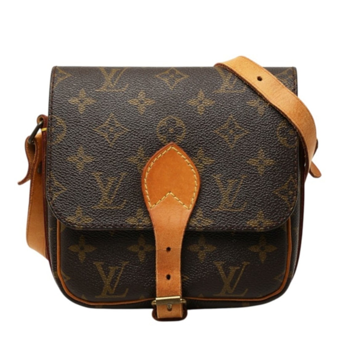 Louis Vuitton Monogram Mini Cartouchiere Crossbody Shoulder Bag M51254 Brown Leather Women's LOUIS: --- Catalog ---Category: SizeStrap Drop: 57cm / 22.44''Size (HxWxD): 16cm x 17cm x 5cm / 6.29'' x 6.69'' x 1.96''Category: DesignType: Shoulder bagColor: BrownGender: WomenClosure: BeltMaterial: PVC ,