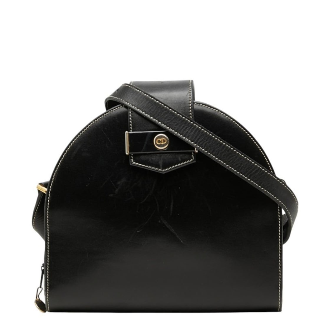 Christian Dior Dior Vintage Half Moon Shoulder Bag, Black Leather, Women's (1 of 18)