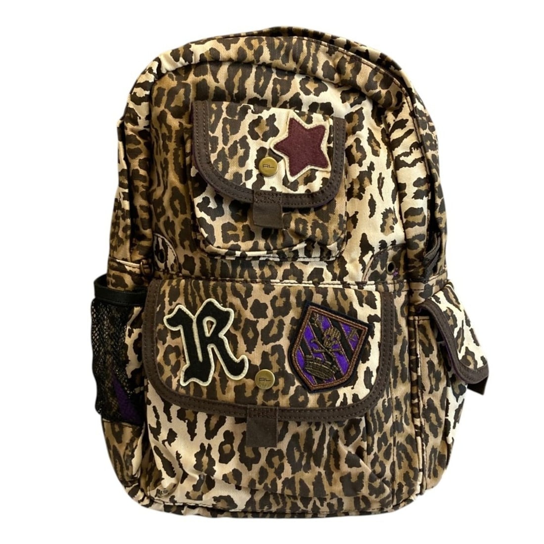 POLO RALPH LAUREN Leopard Print Patch Backpack (Brown) - Women's: --- Catalog ---Category: SizeSize (HxWxD): 38cm x 19cm x 10cm / 14.96'' x 7.48'' x 3.93''Category: DesignType: BackpackColor: BrownGender: WomenCategory: GeneralBrand: Ralph Lauren--- Item List ---Sec
