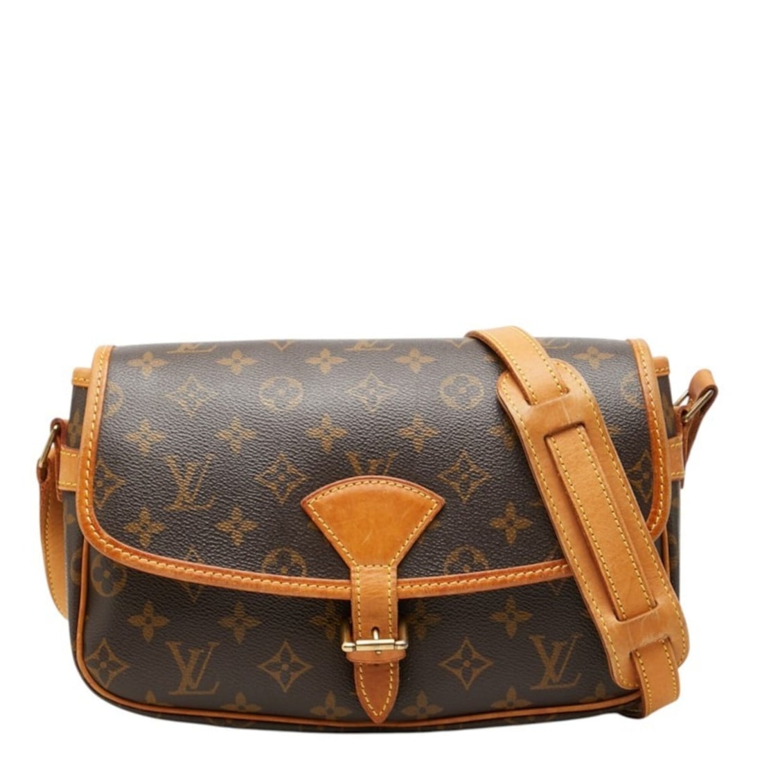 Louis Vuitton Monogram Sologne Crossbody Shoulder Bag M42250 Brown Leather Women's LOUIS VUITTON: --- Catalog ---Category: SizeStrap Drop: 58cm / 22.83''Size (HxWxD): 17cm x 26cm x 9cm / 6.69'' x 10.23'' x 3.54''Category: DesignType: Shoulder bagColor: BrownGender: WomenClosure: BeltMaterial: PVC 