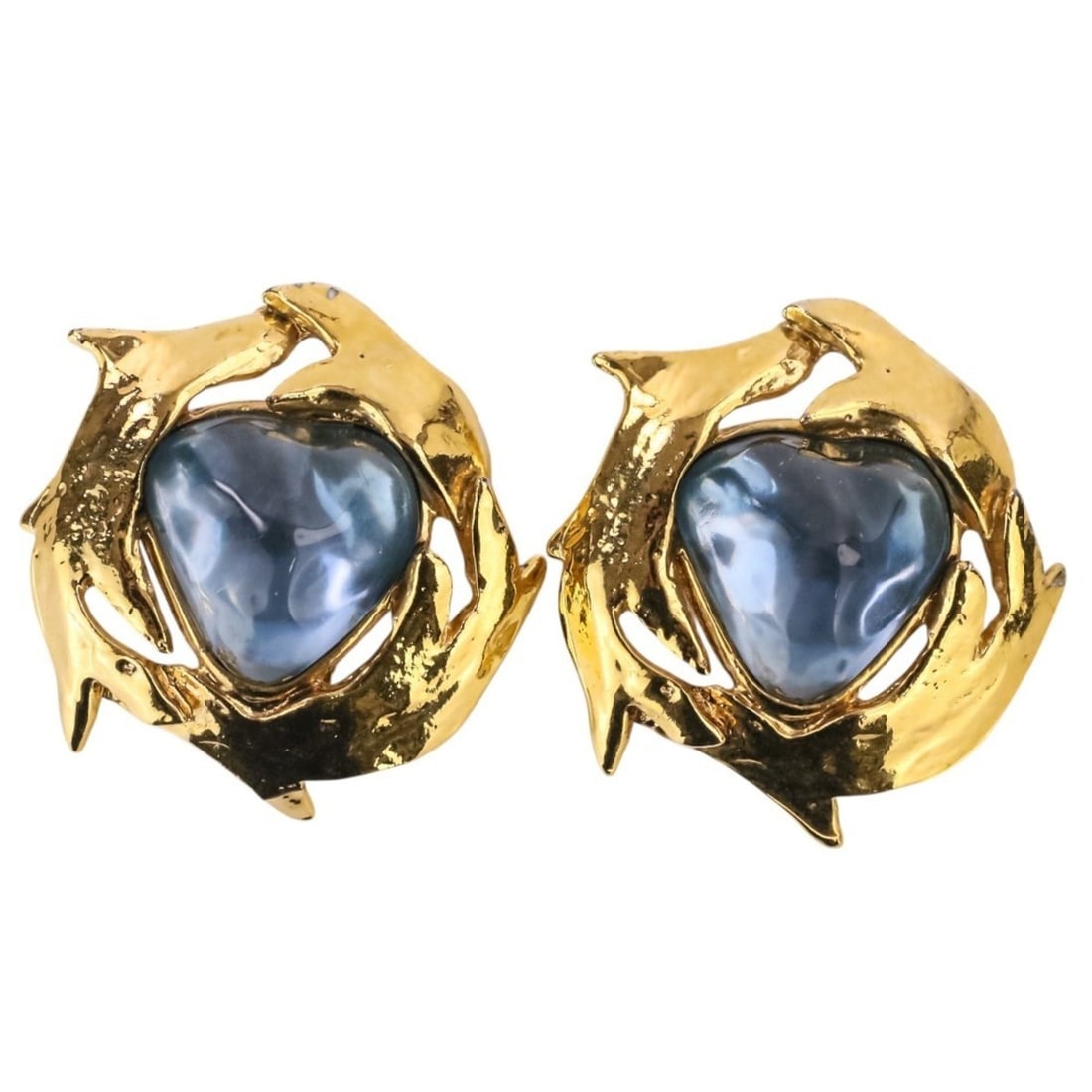 Yves Saint Laurent Vintage Baroque Style Large Stone Earrings, Gold Color, Blue, Women's: --- Catalog ---Category: SizeSize (HxWxD): 3.90mm x 3.90mm / 0.15'' x 0.15''Category: DesignType: Clip earringsColor: Blue, GoldGender: WomenCategory: GeneralBrand: Yves Saint Laurent--- Item List ---