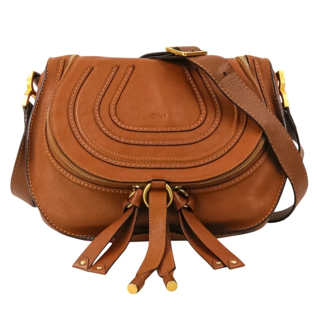 Chloé Chloe Marcie Leather Shoulder Bag, Brown, Women's: --- Catalog ---Category: SizeSize (HxWxD): 25cm x 29cm x 11cm / 9.84'' x 11.41'' x 4.33''Category: DesignType: Shoulder bagColor: BrownGender: WomenMaterial: Leather Category: GeneralBrand: Chloé--- 