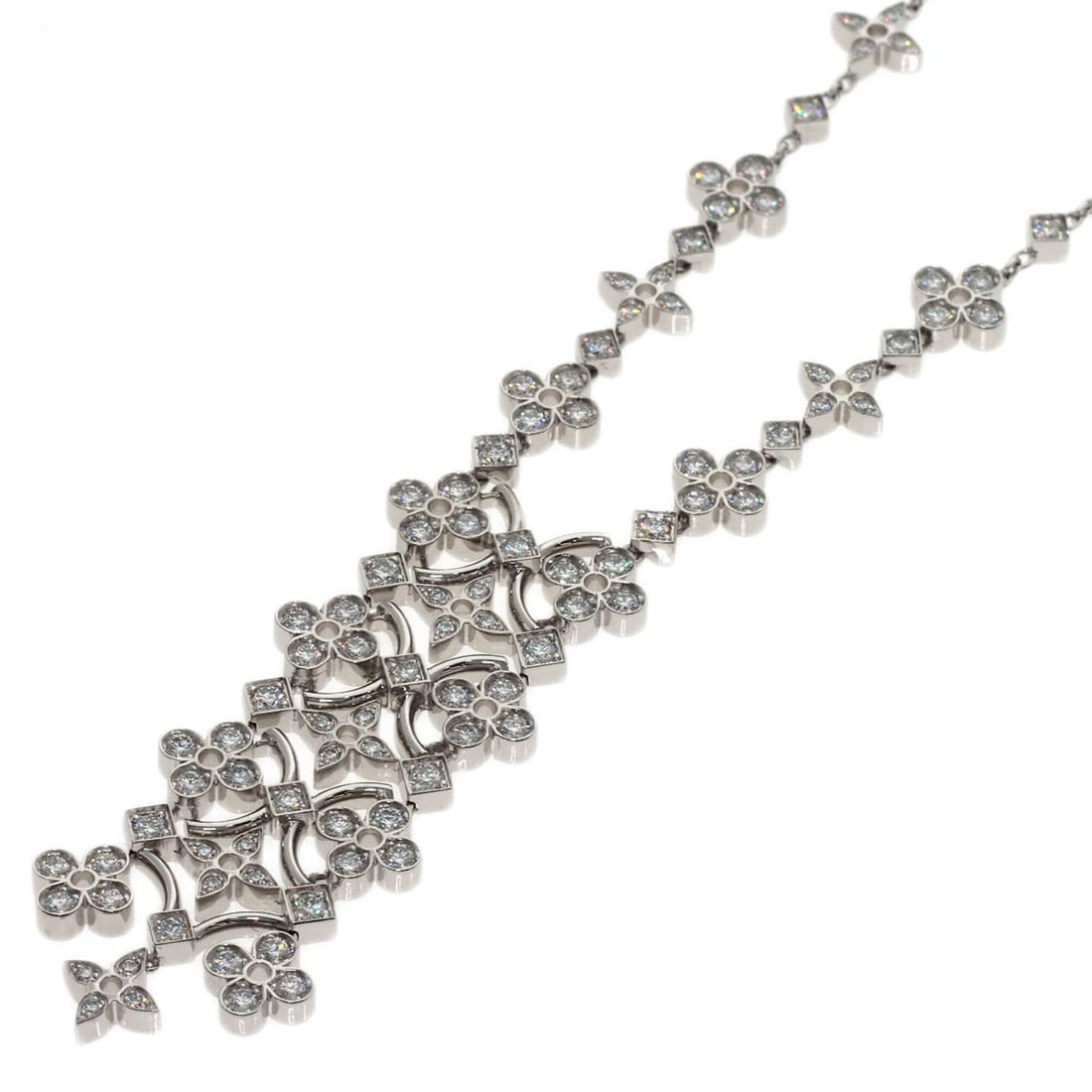 Louis Vuitton Dentelle Diamond Necklace, 18K White Gold, Women's. (1 of 9)