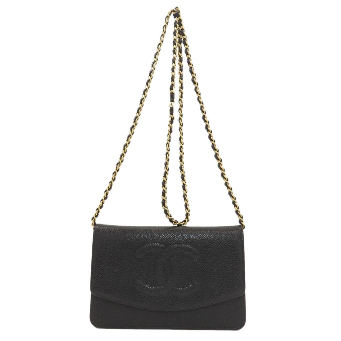 Chanel Chain Wallet, Coco Mark, Gold Hardware, Long Grained Calfskin, Women's CHANEL: --- Catalog ---Category: SizeSize (HxWxD): 12.5cm x 19.5cm x 4cm / 4.92'' x 7.67'' x 1.57''Category: DesignType: Chain/Shoulder walletColor: BlackGender: WomenCategory: GeneralBrand: Chanel--- Item Li