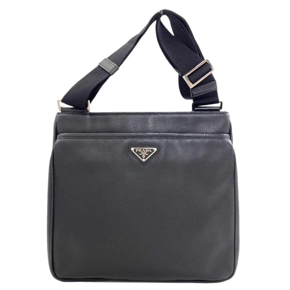 Prada logo hardware shoulder bag, calfskin, women's. PRADA (1 of 12)