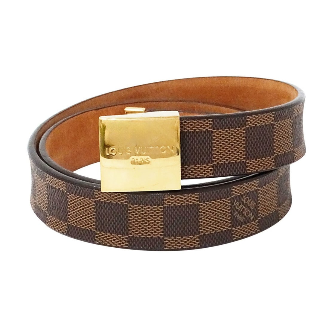 Louis Vuitton LOUIS VUITTON Men's Belt, Damier Canvas, Ceinture Carrée, Brown, M6802, Size 90 (36),: --- Catalog ---Category: SizeLength: 97cm / 38.18''Category: DesignType: Standard beltColor: BrownGender: MenMaterial (Strap): Damier Canvas Category: GeneralMPN: M6802Brand: Louis VuittonCountry of O