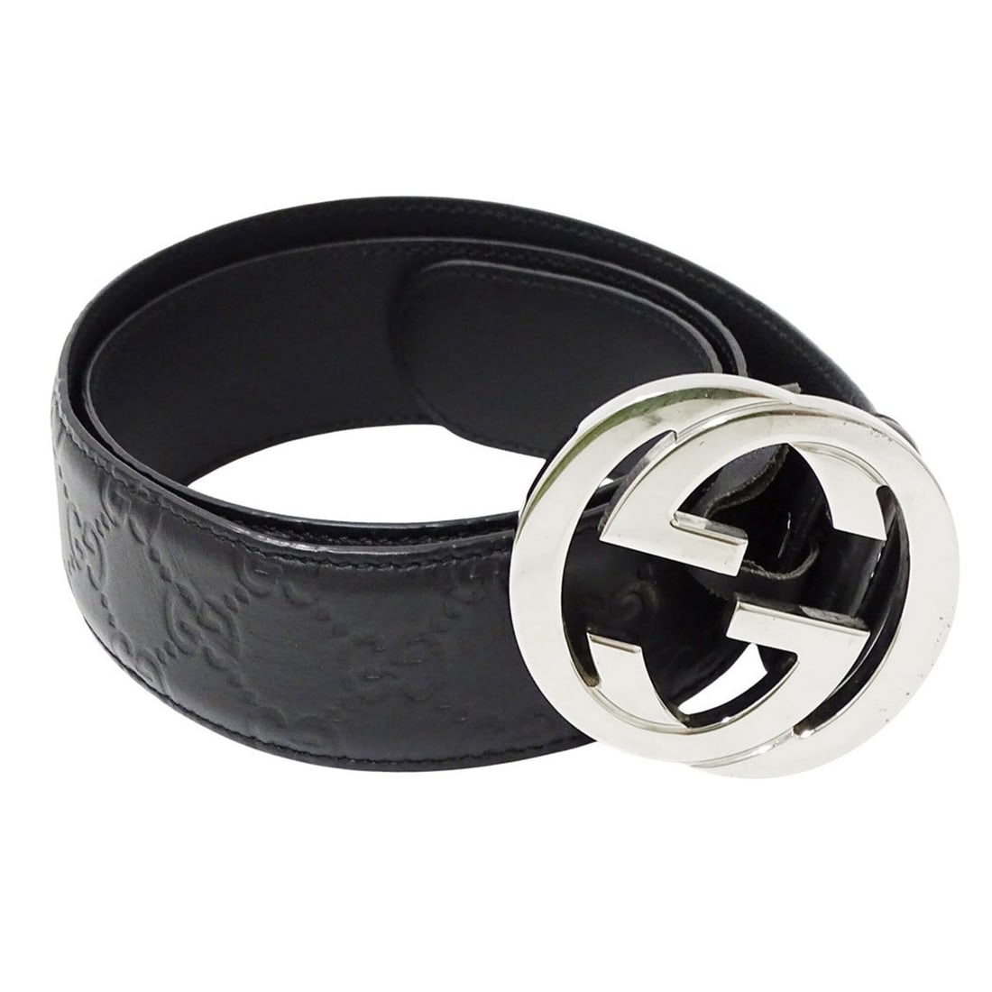 Gucci GUCCI Men's Belt, Brand Name, Interlocking G, Shima Leather, Black, 411924, Size 80 (32),: --- Catalog ---Category: SizeLength: 96.5cm / 37.99''Category: DesignType: Standard beltColor: BlackGender: MenMaterial (Strap): Leather Category: GeneralMPN: 411924Brand: GucciCountry of Origin: Ital