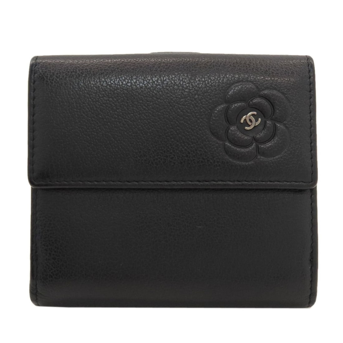 Chanel Camellia Silver Hardware Bi-fold Wallet Calfskin Women's CHANEL (1 of 17)