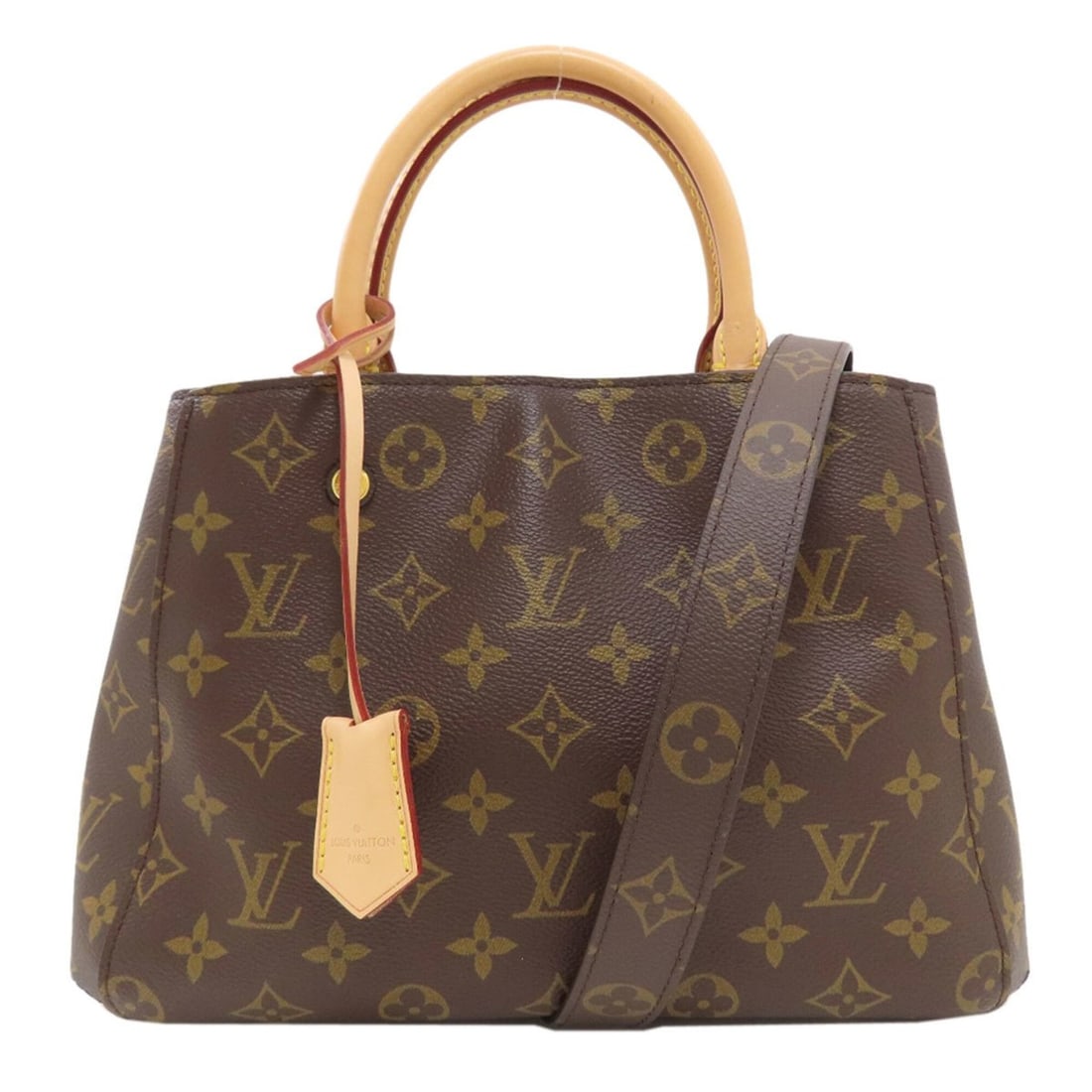 Louis Vuitton M41055 Montaigne BB Handbag, Monogram Canvas, Women's LOUIS VUITTON: --- Catalog ---Category: SizeSize (HxWxD): 18cm x 28.5cm x 12.5cm / 7.08'' x 11.22'' x 4.92''Category: DesignType: HandbagColor: MonogramGender: WomenMaterial: Monogram Category: GeneralMPN: M41055Bra
