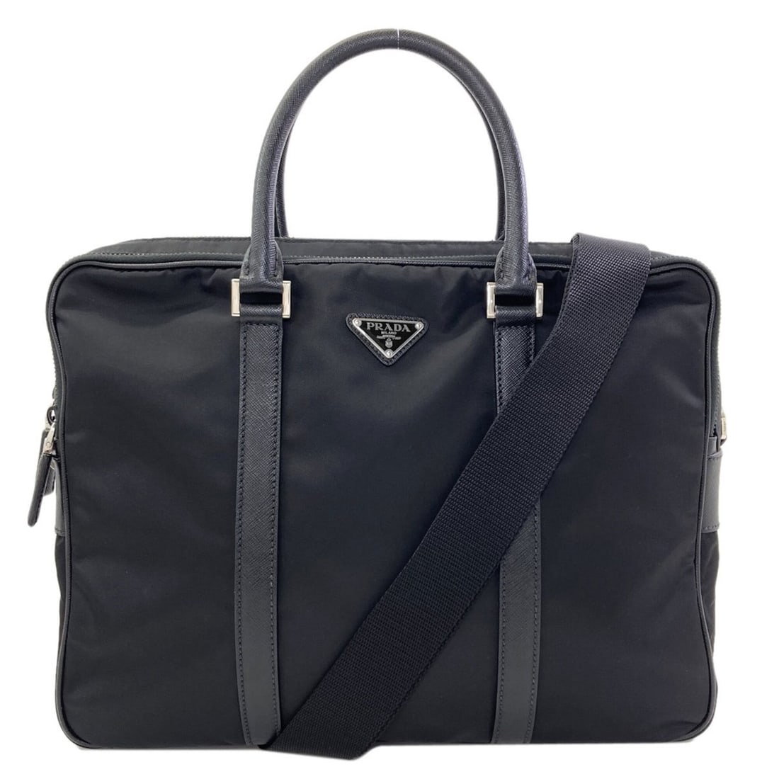 Prada Logo Hardware 2-Way Business Bag Nylon Men's PRADA (1 of 17)