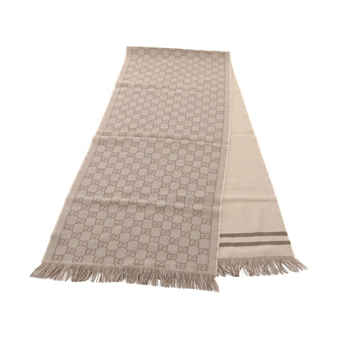 Gucci GG pattern stole, wool, women's, beige. (1 of 20)