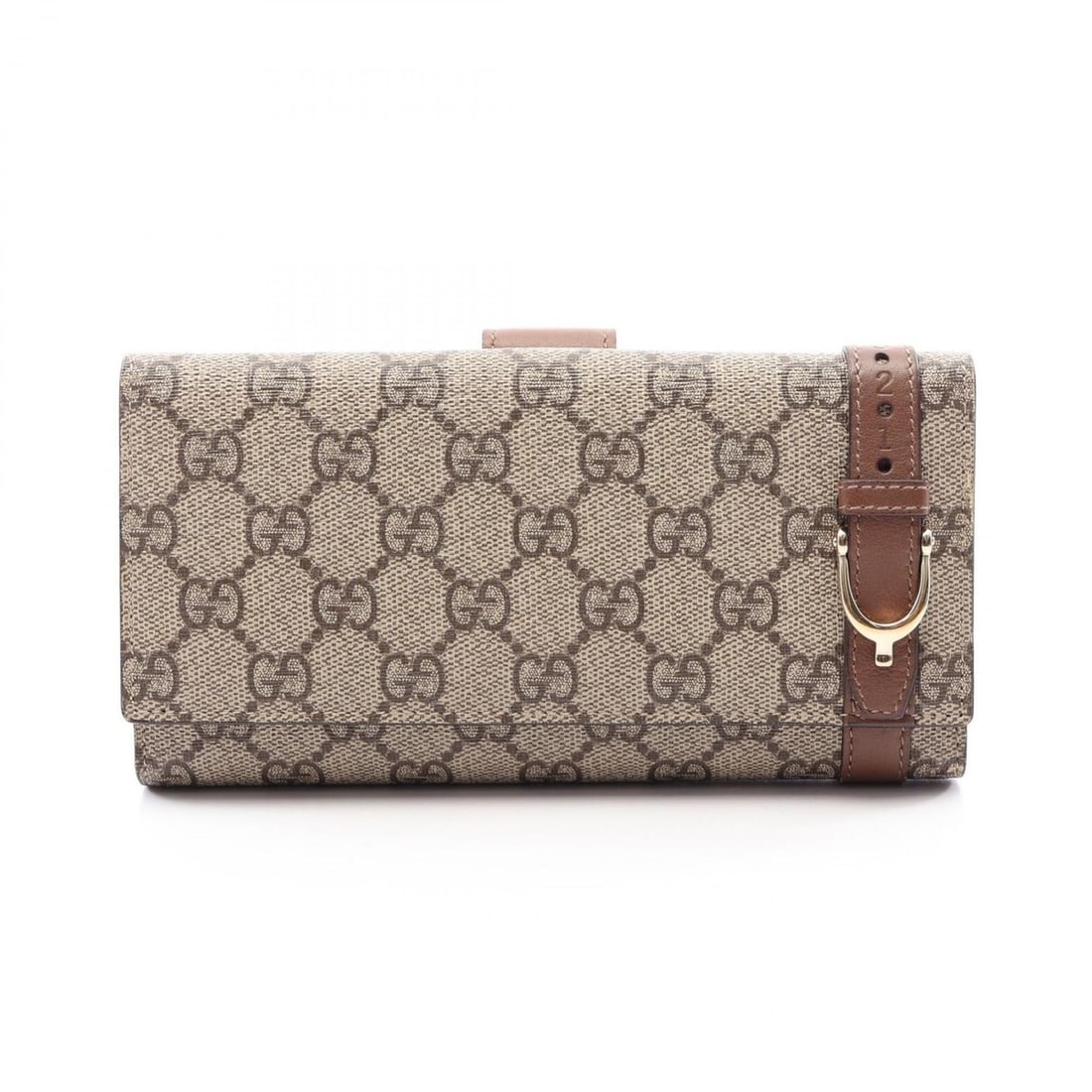 Gucci GG Supreme Bi-fold Long Wallet, Leather, Women's, Beige/Brown, 309754: --- Catalog ---Category: SizeSize (HxWxD): 10cm x 19cm x 2cm / 3.93'' x 7.48'' x 0.78''Category: DesignType: Long wallet (bi-fold)Color: Beige, BrownGender: WomenMaterial: Leather , PVC Category: Gene