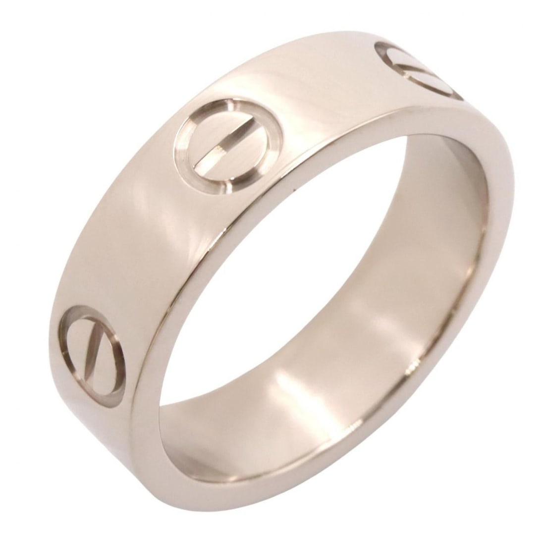 Cartier Love Ring, 18K White Gold (18KWG), Women's, Silver Tone, B4084700: --- Catalog ---Category: SizeJP Size: 9.5US Size: 5Category: DesignType: Band ringColor: SilverGender: WomenMaterial: White gold (18K)Category: GeneralMPN: B4084700Brand: Cartier--- Item List ---Secti