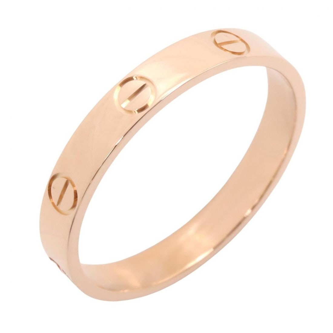 Cartier Mini Love Ring, 18K Pink Gold (PG), Men's/Women's, Tone, B4085200: --- Catalog ---Category: SizeJP Size: 21US Size: 10Category: DesignType: Band ringColor: GoldGender: Men,WomenMaterial: Pink gold (18K)Category: GeneralMPN: B4085200Brand: Cartier--- Item List ---Sect
