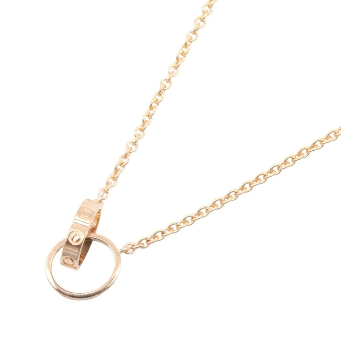 Cartier Baby Love Necklace, 18K Pink Gold (PG), Women's, Tone, B7212300: --- Catalog ---Category: SizePendant Size: 10mm x 20mm / 0.39'' x 0.78''Neck Circumference: 43.5 cm / 17.12''Category: DesignColor: GoldGender: WomenMaterial: Pink gold (18K)Necklace Type: NecklaceCat