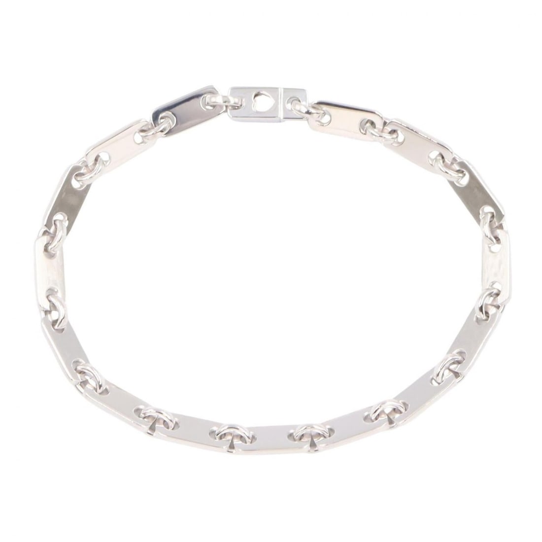 Cartier Fidelity Heart Key Bracelet, 18K White Gold (18KWG), Women's, Silver Tone, B6013800: --- Catalog ---Category: SizeLength: 17.5cm / 6.88''Category: DesignType: Charm braceletColor: SilverGender: WomenMaterial: White gold (18K)Category: GeneralMPN: B6013800Brand: Cartier--- Item List --