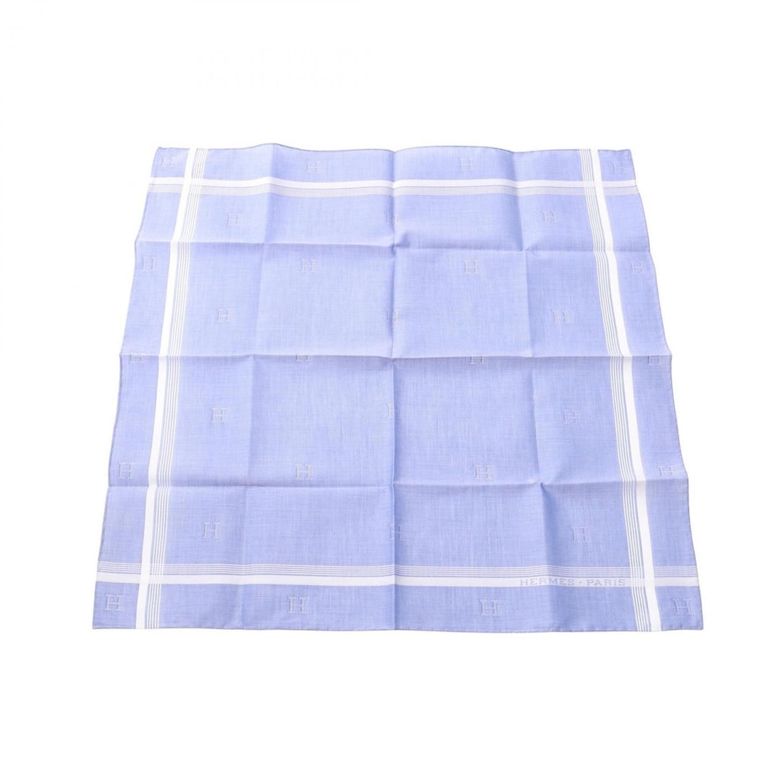 Hermes H-relief handkerchief scarf muffler, cotton, women's, blue tones: --- Catalog ---Category: SizeSize (LxW): 46cm x 46cm / 18.11'' x 18.11''Category: DesignType: HandkerchiefColor: BlueGender: WomenMaterial: Cotton Category: GeneralBrand: Hermes--- Item List ---Sectio