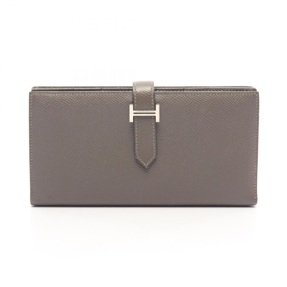 Hermes Bearn Soufflé Grimeyer Bi-fold Long Wallet, Veau Epsom Leather, Women's, Gray: --- Catalog ---Category: SizeSize (HxWxD): 9cm x 17.5cm x 2cm / 3.54'' x 6.88'' x 0.78''Category: DesignType: Long wallet (bi-fold)Color: GrayGender: WomenMaterial: Epsom leather Category: GeneralBran