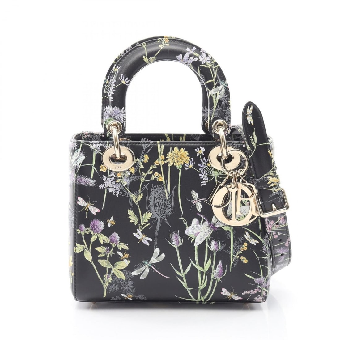 Christian Dior Dior Lady Small Florilegio 2-Way Handbag, Leather, Women's, Black/Multicolor: --- Catalog ---Category: SizeSize (HxWxD): 17cm x 20cm x 8cm / 6.69'' x 7.87'' x 3.14''Strap Length: 111cm - 121cm / 43.7'' - 47.63''Handle Length: 30cm / 11.81''Category: DesignType: HandbagColor: Bl