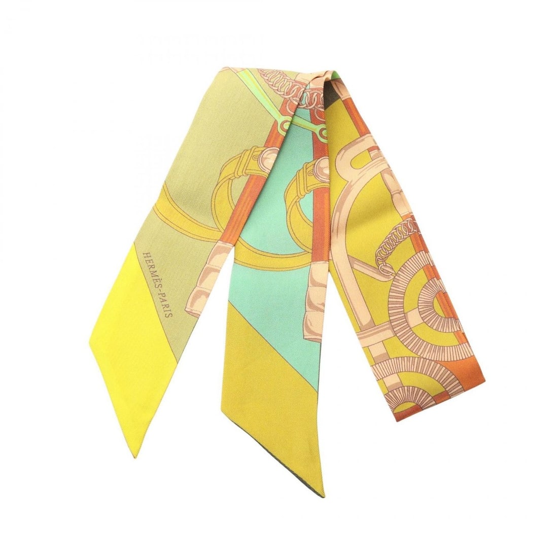 Hermes Twilly Eperon d'Or Scarf Muffler Silk Women's Khaki Multicolor: --- Catalog ---Category: SizeSize (LxW): 85cm x 5cm / 33.46'' x 1.96''Category: DesignType: ScarfColor: Khaki, Multi-colorGender: WomenMaterial: Silk Category: GeneralBrand: Hermes--- Item List ---Sec