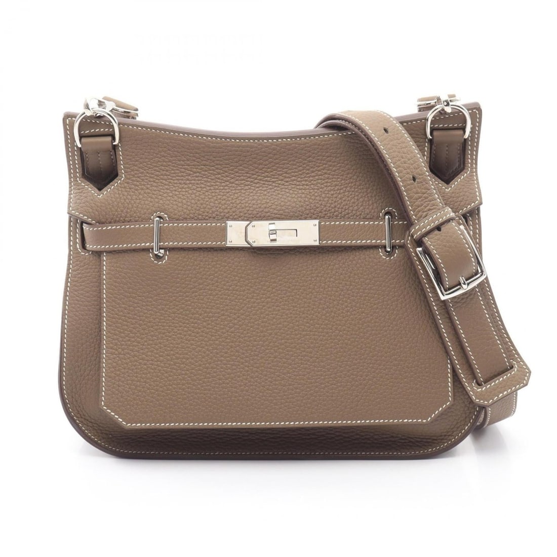 Hermes Jypsiere 28 Etoupe Shoulder Bag/Handbag, Taurillon Clemence Leather, Women's, Gray (1 of 13)