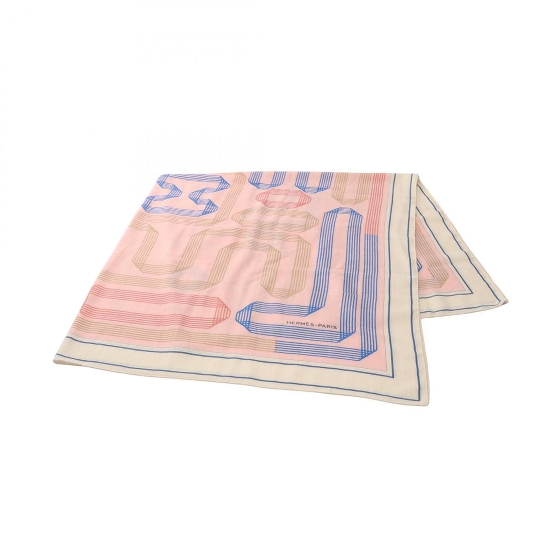 Hermes Carre Geant 140 Rubans Scarf/Muffler, Silk/Cashmere, Women's, Pink/White/Multicolor: --- Catalog ---Category: SizeSize (LxW): 1.36m x 1.36m / 53.54'' x 53.54''Category: DesignType: ScarfColor: Multi-color, Pink, WhiteGender: WomenMaterial: Silk Category: GeneralBrand: Hermes--- Item L