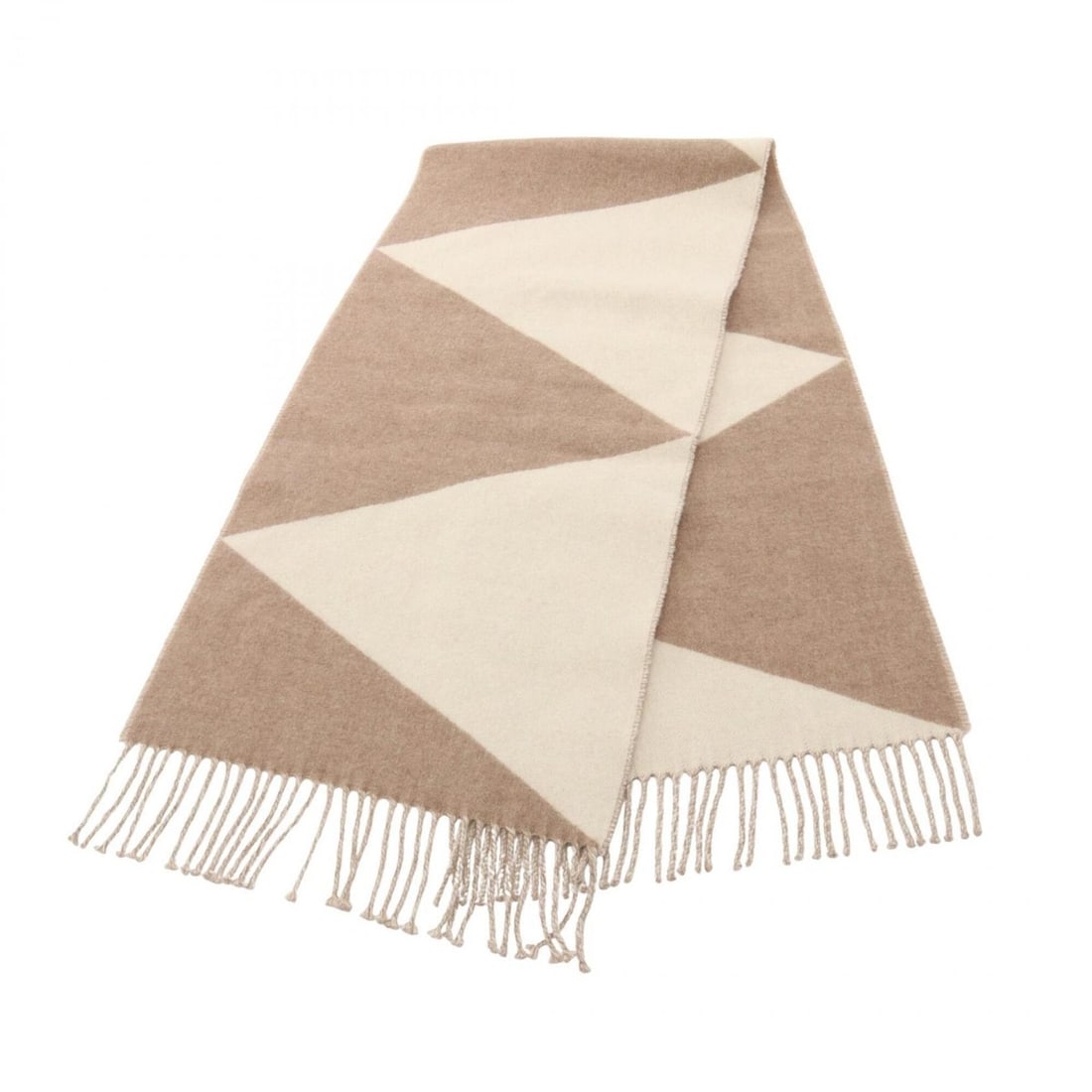 Hermes HERMES Casaque Zigzag Scarf, Cashmere, Women's, Beige/White: --- Catalog ---Category: SizeSize (LxW): 1.5m x 30cm / 59.05'' x 11.81''Category: DesignType: StoleColor: Beige, WhiteGender: WomenMaterial: Cashmere Category: GeneralBrand: Hermes--- Item List ---Sec