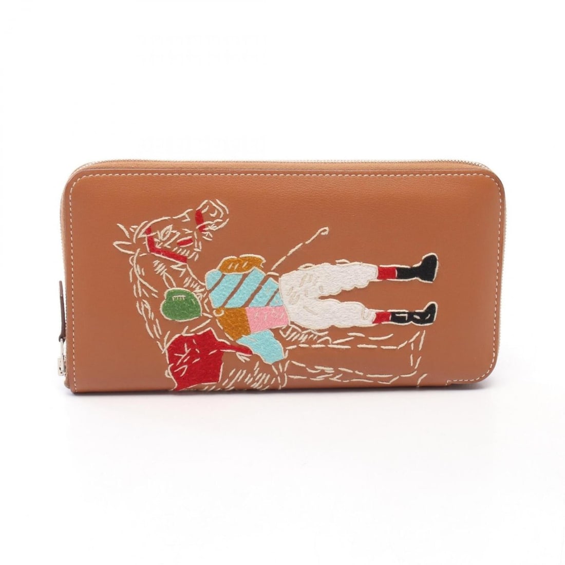Hermes Azap Long Classic Embroidered Round Wallet, Veau Swift Leather, Women's, Gold Tone,: --- Catalog ---Category: SizeSize (HxWxD): 10.5cm x 20cm x 1.5cm / 4.13'' x 7.87'' x 0.59''Category: DesignType: Long wallet (bi-fold)Color: Brown, Multi-colorGender: WomenMaterial: Swift leather Cate