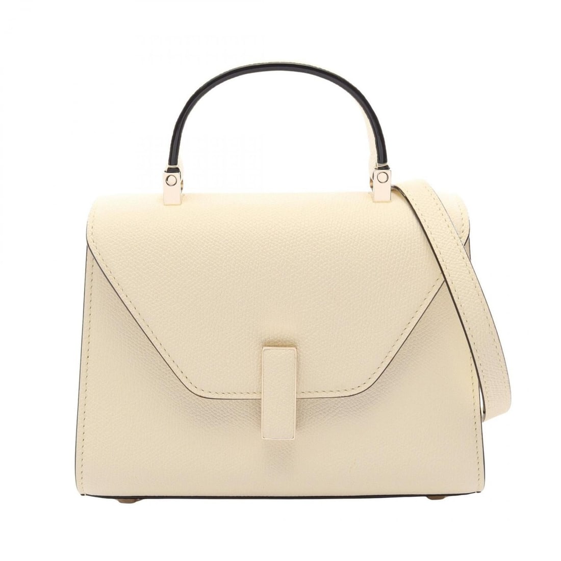 Valextra Micro Iside 2-Way Handbag, Leather, Women's, Ivory: --- Catalog ---Category: SizeSize (HxWxD): 14cm x 20cm x 8.5cm / 5.51'' x 7.87'' x 3.34''Category: DesignType: HandbagColor: IvoryGender: WomenMaterial: Leather Category: GeneralBrand: Valextra--- Ite