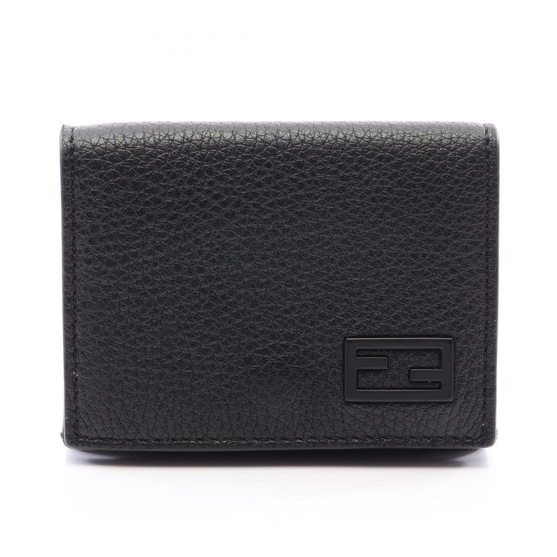 Fendi FF Tri-fold Wallet, Leather, Women's, Black (1 of 12)