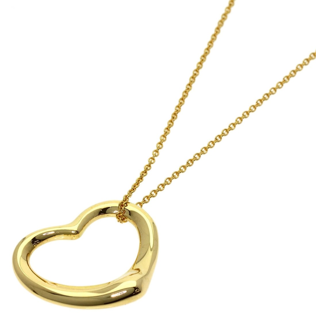 Tiffany & Co. Open Heart Necklace, 18K Yellow Gold, Women's.: --- Catalog ---Category: SizeWidth: 1mm / 0.04''Weight: 6g / 0.21oz.Pendant Size: 18.2mm x 22mm / 0.71'' x 0.86''Neck Circumference: 40 cm / 15.74''Category: DesignGender: WomenMaterial: Yellow gold (