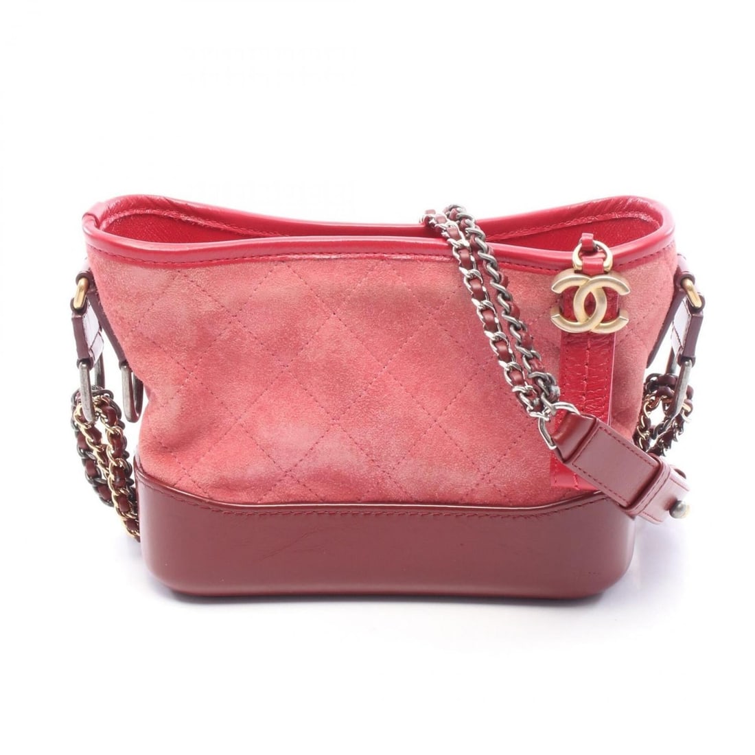 Chanel Gabrielle de Small Hobo Shoulder Bag/Handbag with Combination Hardware, Suede Leather,: --- Catalog ---Category: SizeSize (HxWxD): 15cm x 20cm x 8cm / 5.9'' x 7.87'' x 3.14''Category: DesignType: Handbag, Shoulder bagColor: Bordeaux, Red colorGender: WomenMaterial: Suede , Leather Catego